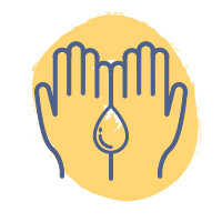 hands with water icon